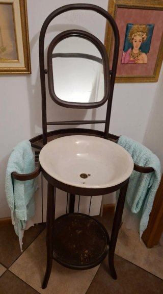 Tocador Lavabo Antiguo de Madera