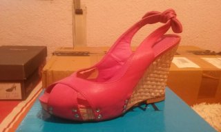 Sandalias de Cuña Rosa Talla 37