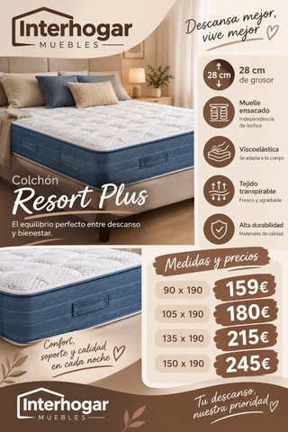 Colchón Resort Plus Interhogar
