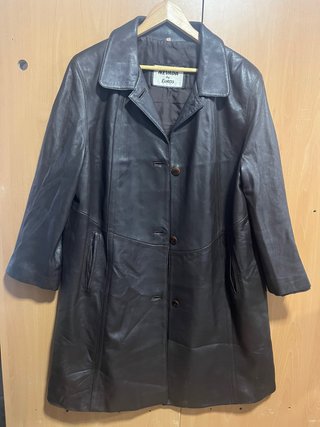 Chaqueta 3/4 de Cuero Marrón Talla 50