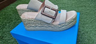 Sandalias de cuña MNG beige
