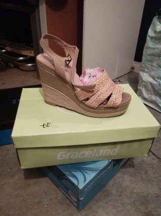 Sandalias de cuña Graceland beige Talla 37
