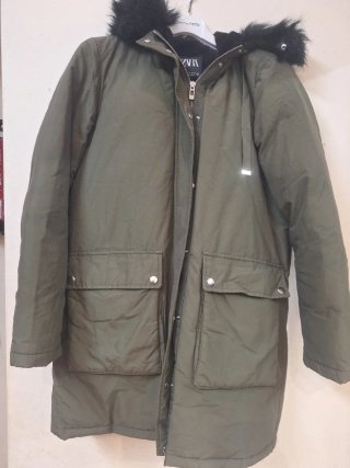 Parka Zara Verde Oliva