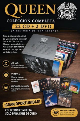 Colección QUEEN 22 CD's y 2 DVD's