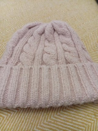 (2) Gorro de lana rosa