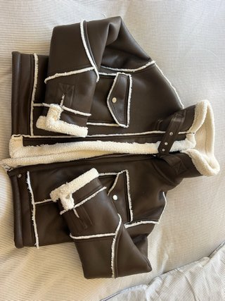 Chaqueta estilo aviador marrón