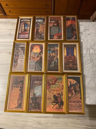 Set de 12 Cuadros Carteles Fiestas Alcoy