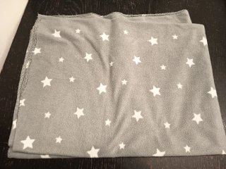 Manta de Bebé Gris con Estrellas