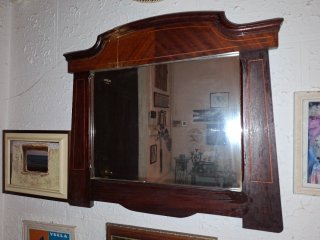 Espejo Antiguo de Madera