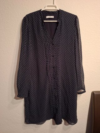 Vestido Mango azul estampado