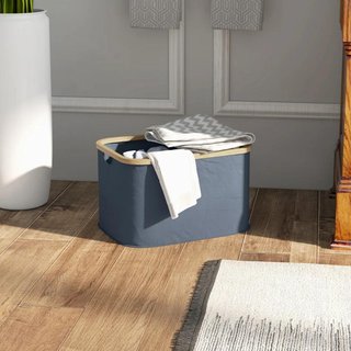 Cesto de la Ropa Sucia Plegable 36L con Asas Gris