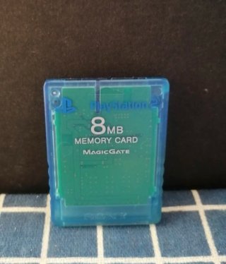 PS2 ORIGINAL MEMORY CARD AZUL TRANSPARENTE