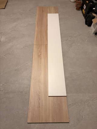 Cabecero de Cama Doble Madera y Blanco (mudanza)