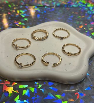 Pack lote 6 Anillos Dorados