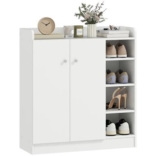 Zapatero 2 Puertas 12 Pares Blanco con Tara