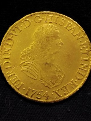 Moneda de Oro 8 Escudos 1754