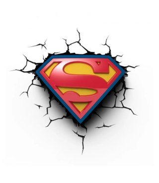 Lámpara 3D Superman LED Pared DC Comics 35 cm