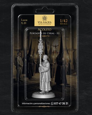Via Sacra Miniatures Acólito con Cirial III 1/42