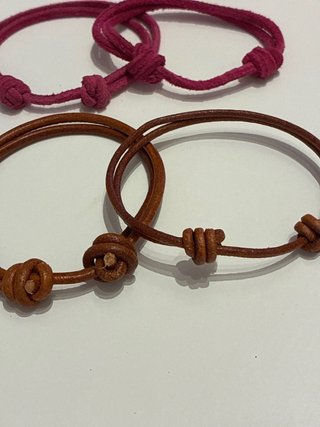 Pulseras de Cuero con Nudos
