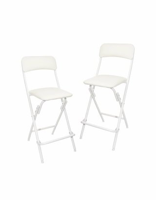 Amazon Basics 2 Taburete Plegable con Respaldo