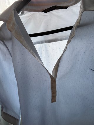 Blusa Blanca Zara Basic Talla M