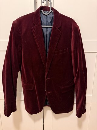 Americana Zara de terciopelo roja