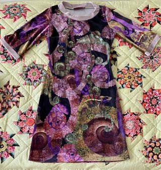 Vestido de Terciopelo Estampado Matilda