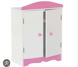 Armario para Muñecas Blanco y Rosa