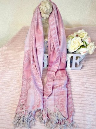 Pashmina Rosa con Estampado