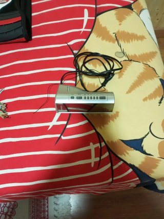 Reloj Radio Despertador Plateado