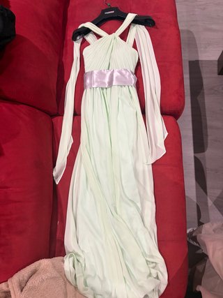 Vestido largo de fiesta verde