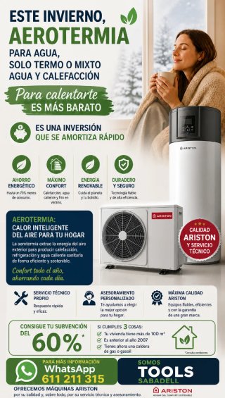 Aerotermia aristón suministro y instalación
