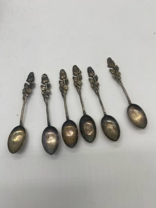 Set de 6 Cucharitas de Plata Antiguas