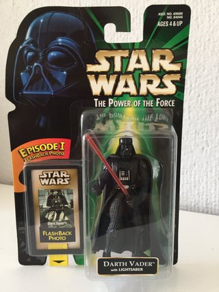 DARTH VADER WITH LIGHTSABER - STAR WARS POTF 1998