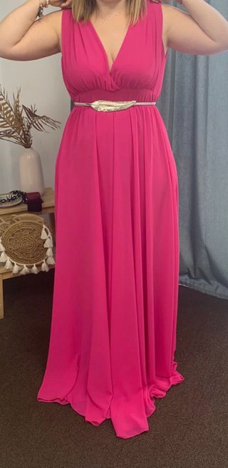 Vestido de fiesta largo rosa