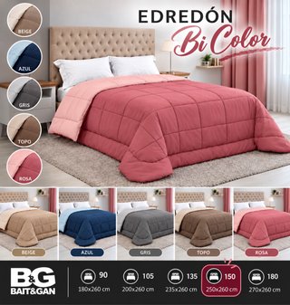 Edredón Nórdico Bicolor Cama 150