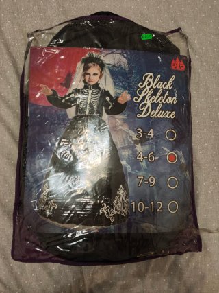 Disfraz Novia Esqueleto Black Skeleton Deluxe 4/6