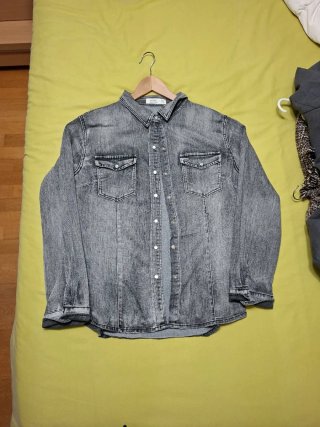 Chaqueta Vaquera Gris Fina
