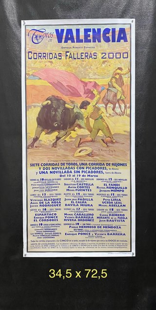Cartel Toros Valencia Fallas 2000