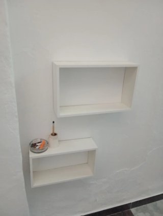 2 Estantes de Pared Cuadrados Blancos