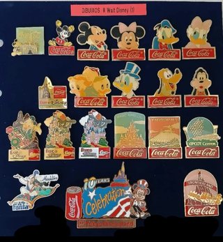 Colección 20 Pins Coca-Cola Walt Disney