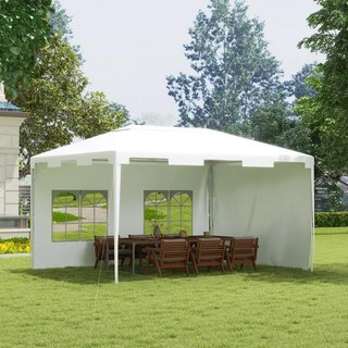 Cenador Jardín 3x4 Desmontable Blanco Anti UV