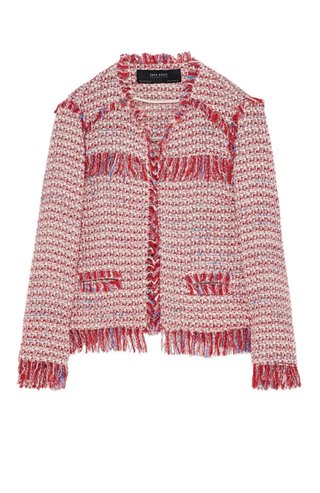 Chaqueta Corta Desflecada Zara Talla M