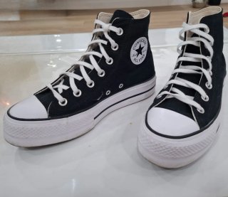 Converse All Star Plataforma Negras Nuevas