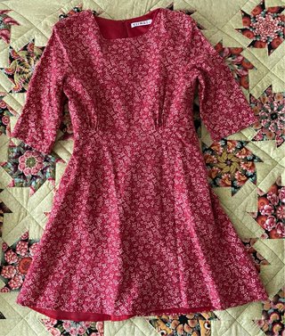 Vestido Kling Estampado Flores Rosas