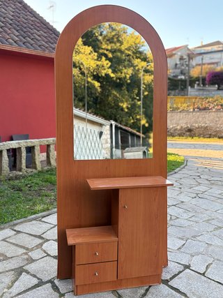 Recibidor con Espejo de Madera