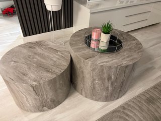 Mesa Nido de madera imitación a marmol
