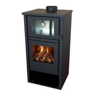 Estufa de leña con horno inox LUX 0002SAN