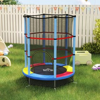 Cama Elástica Infantil Ø140cm con Red Multicolor