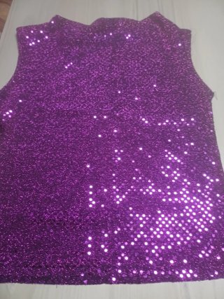 Camiseta de Lentejuelas Morada